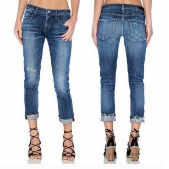 AGOLDE Isabel Distressed Medium Wash Jeans 31 - Picture 1 of 5
